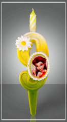 (Акция) Свеча тортовая цифра "Фея" 9 / Disney 12,5*4 см