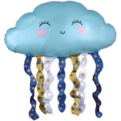 A Шар (30"/76 см) Фигура, Облачко с лентами, 1 шт. в уп.