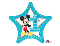A Шар (18''/46 см) Звезда, Микки Маус, 1 годик, 1 шт. в уп.