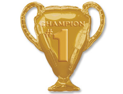 A Шар (28"/71 см) Фигура, Кубок чемпиона, Золото, 1 шт. в уп.