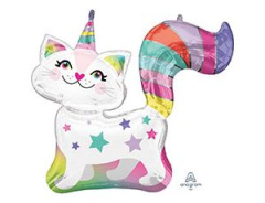 A Шар (31"/79 см) Фигура, Кошка-Единорог, 1 шт. в уп.