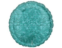 A Шар (18''/46 см) Круг, Пайетки, Ocean Blue, 1 шт.